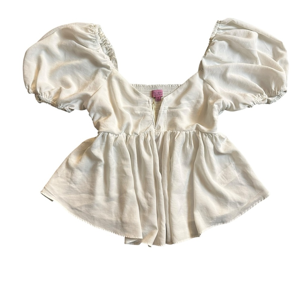 Mi Ami for Francesca’s white peplum top, small